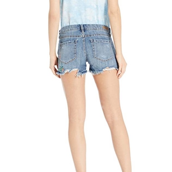BLANKNYC Women's Embroidered Shorts Raw Hem - Picture 2 of 2